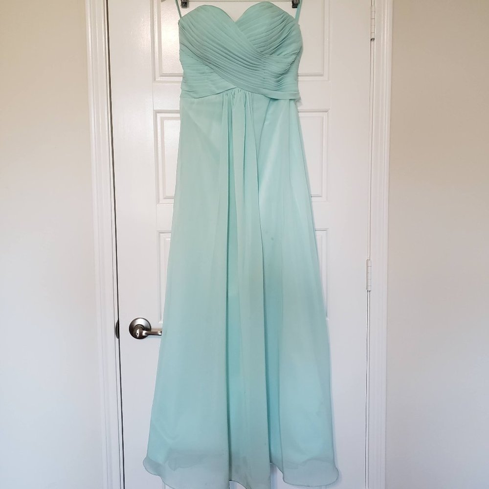 MINT Bridesmaid dress , chiffon party dress